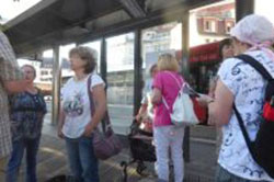 auf dem Busbahnhof